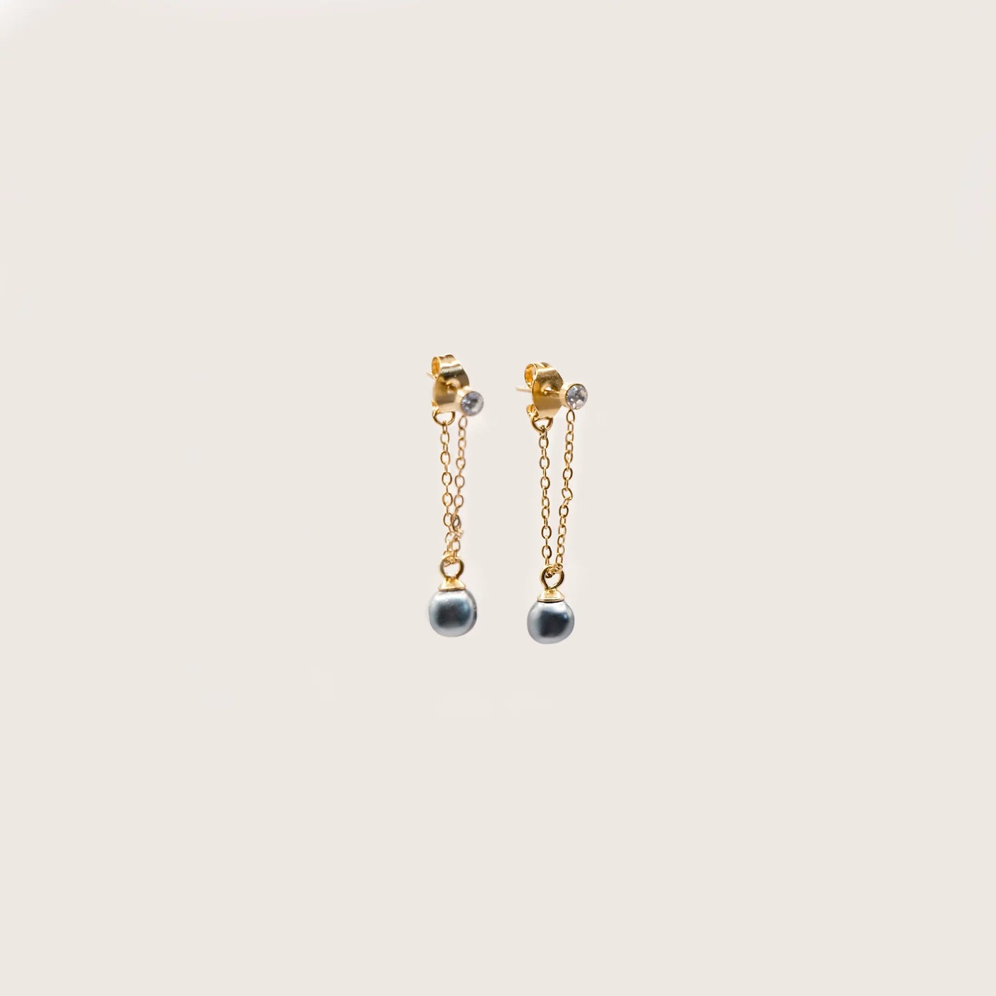 Boucles nacre Kaito - Doré AKOIA