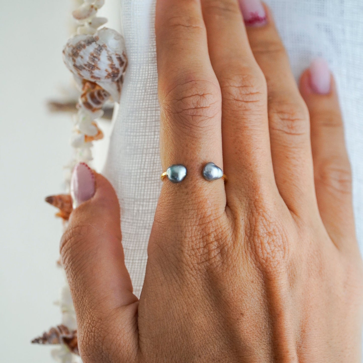   Bague  Toi et Moi keshi - Doré  Ma boutique