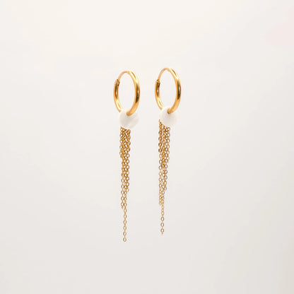 Boucles nacre Gaia - Doré Ma boutique