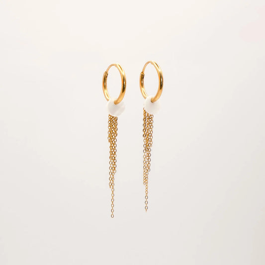 Boucles nacre Gaia - Doré Ma boutique