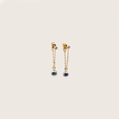  Boucles nacre Kaito - Doré AKOIA