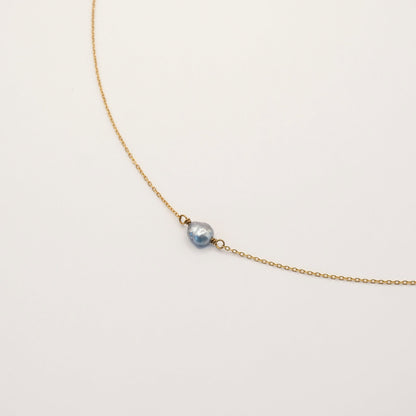 Ras du cou Noya  en keshis de Tahiti ou d'eau douce. Bijoux en acier inoxydable doré