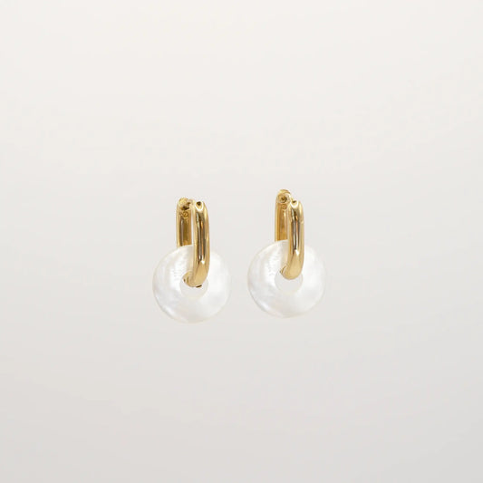   Boucles nacre Vaimei - Doré ou Argenté AKOIA